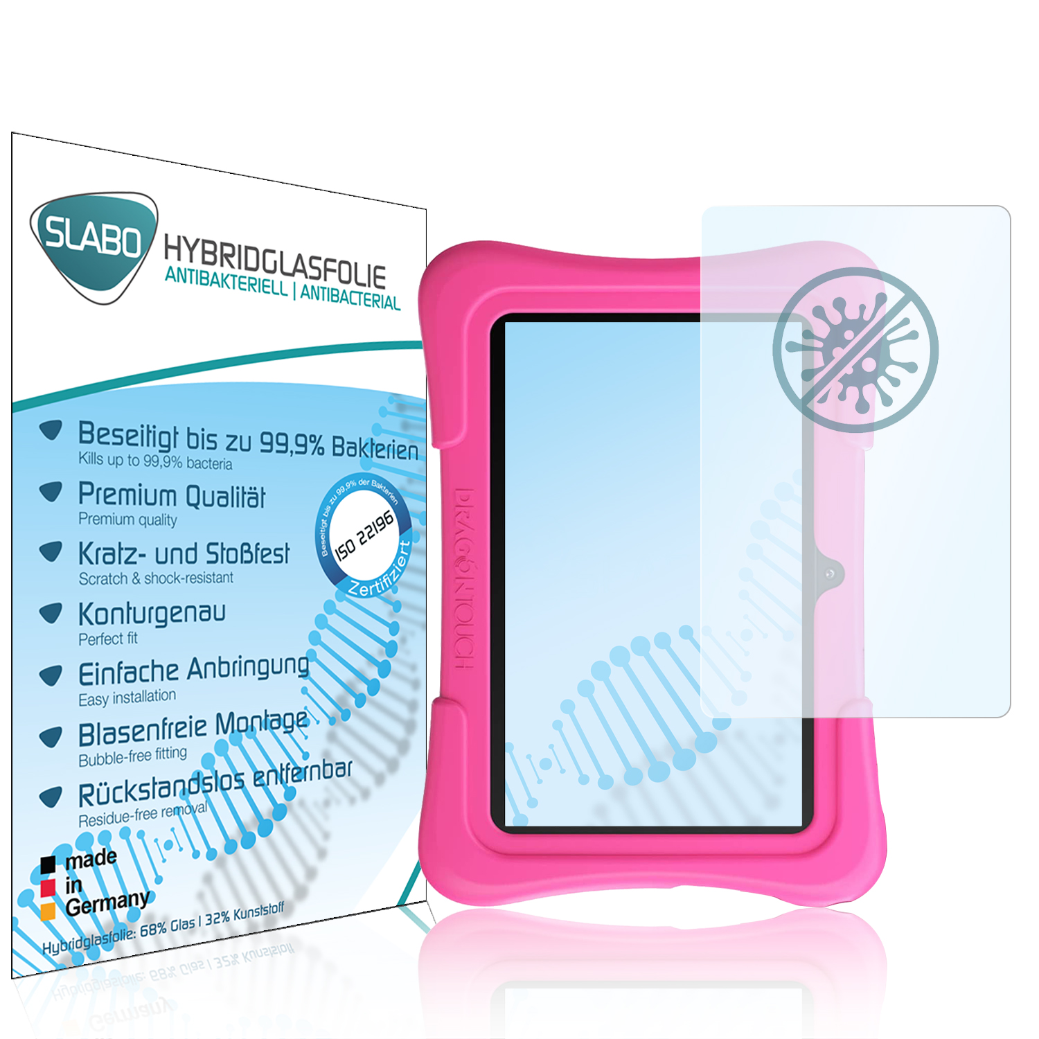 SLABO antibakterielle flexible Dragon Hybridglasfolie Y88X Displayschutz(für Pro) Touch