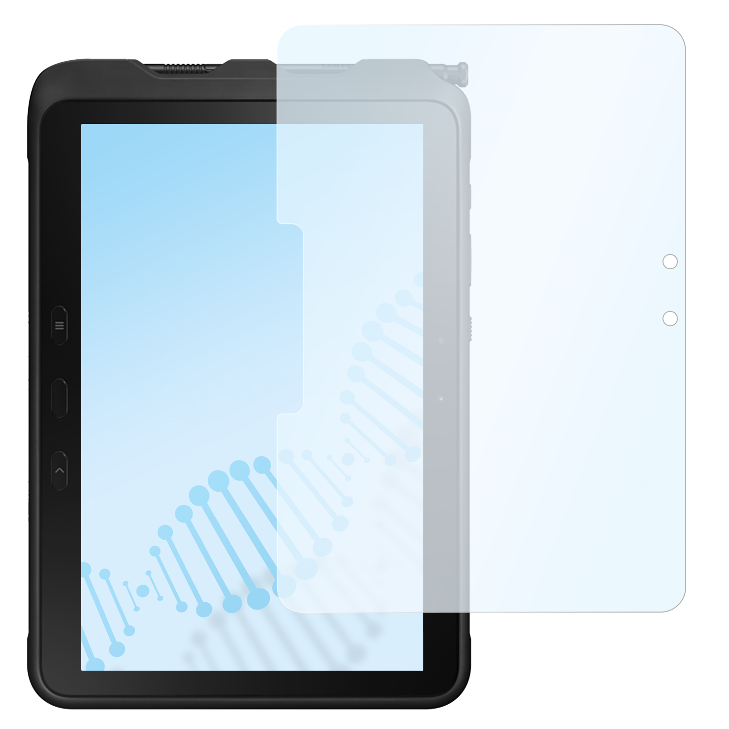 flexible Hybridglasfolie Displayschutz(für Active SLABO SM-T545)) (SM-T540 antibakterielle | Samsung (LTE | Galaxy Pro Wi-Fi) Tab