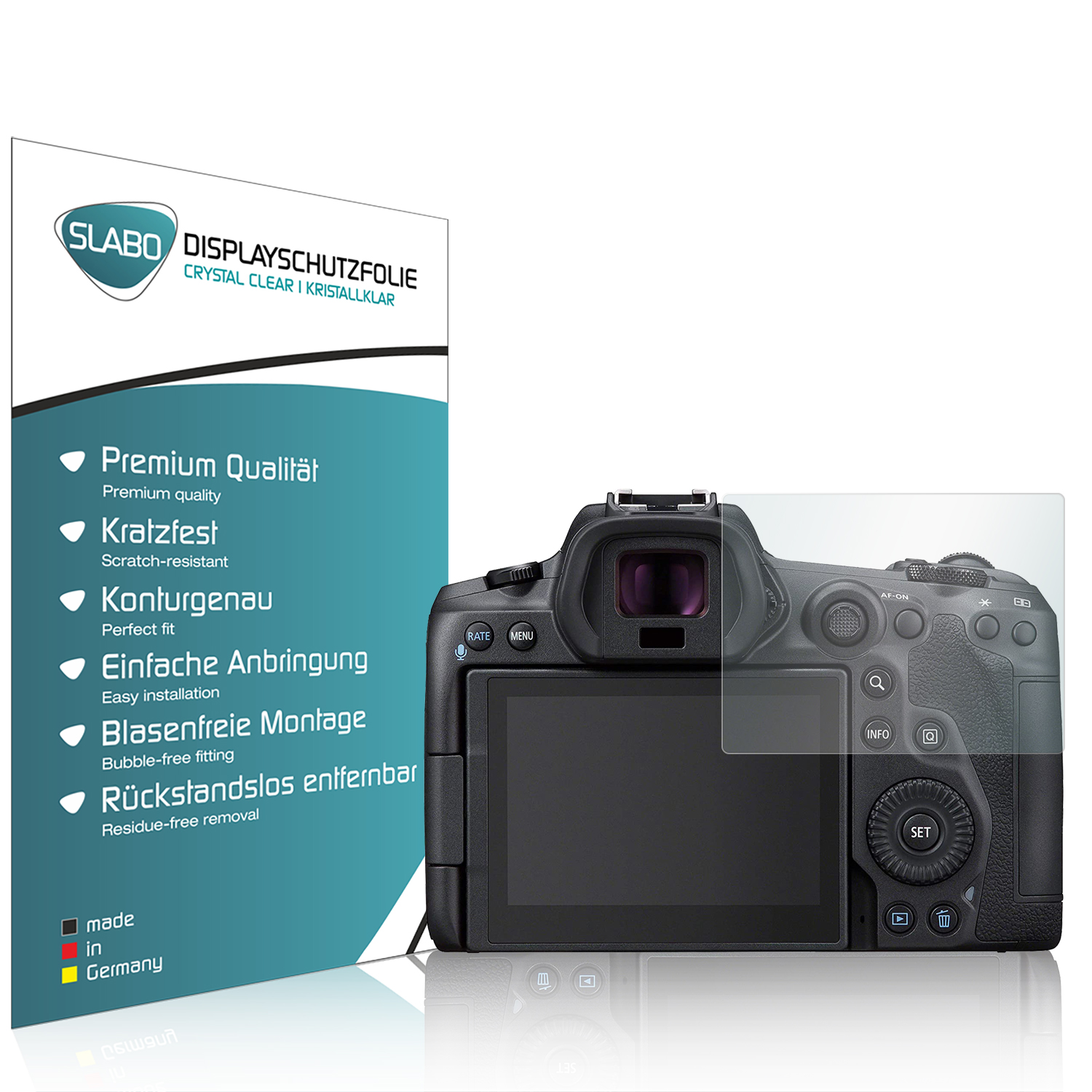 SLABO 4 x Displayschutz(für Crystal EOS Displayschutzfolie R5) Canon Clear