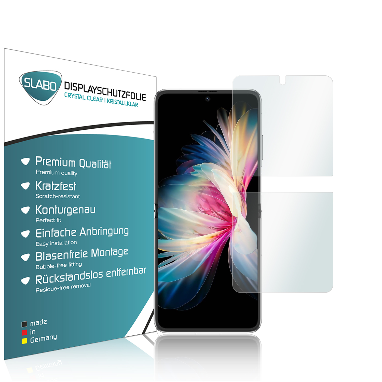 SLABO 4 Clear x Crystal P50 Pocket) Displayschutz(für Huawei Displayschutzfolie