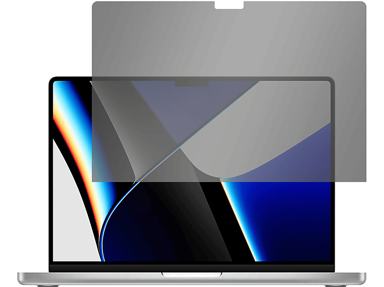 SLABO Blickschutzfolie View Protection Schwarz 360° Displayschutz(für Apple MacBook Pro 14\