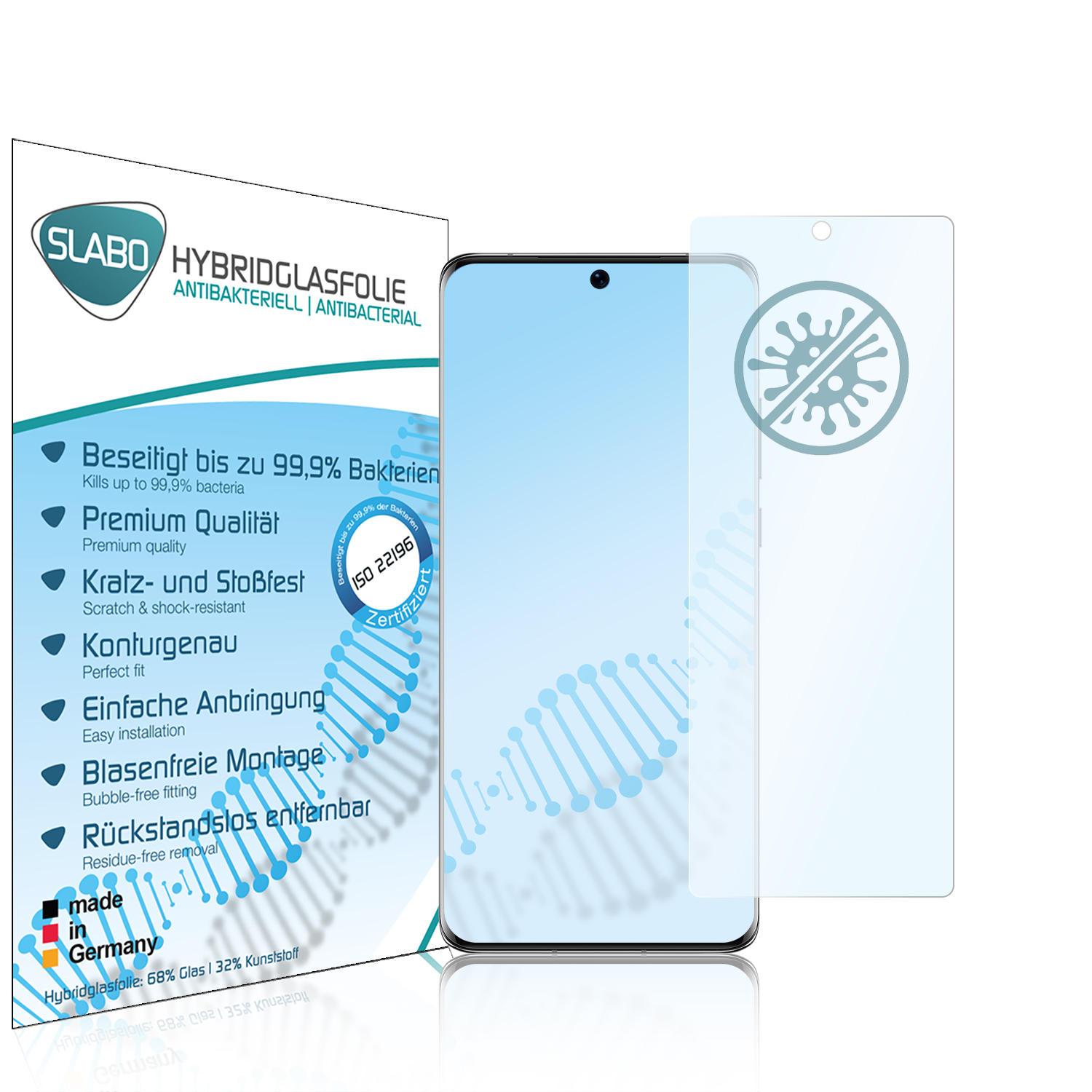 SLABO antibakterielle flexible P50 Huawei Pro) Displayschutz(für Hybridglasfolie