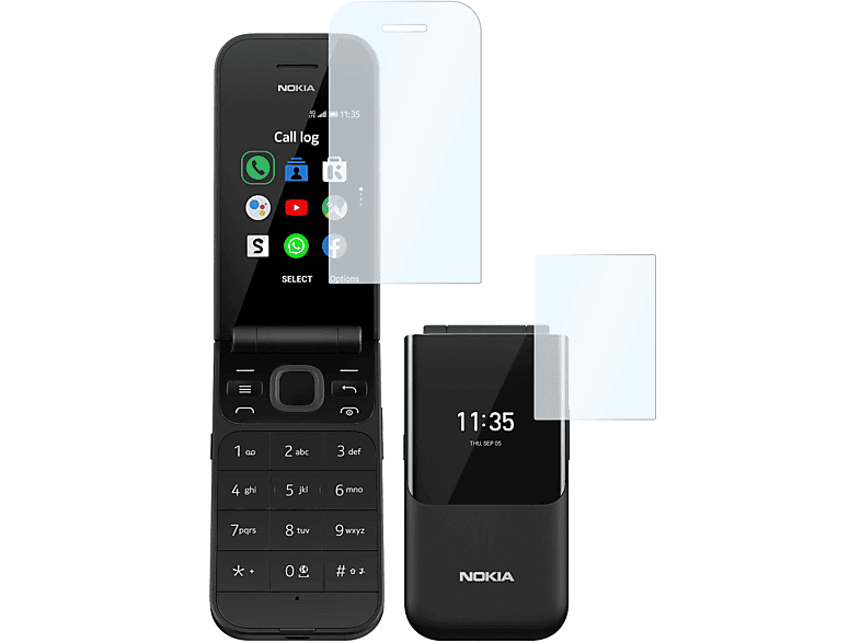 Nokia Shockproof Panzerschutzfolie Displayschutz(für 2x SLABO Flip) 2720