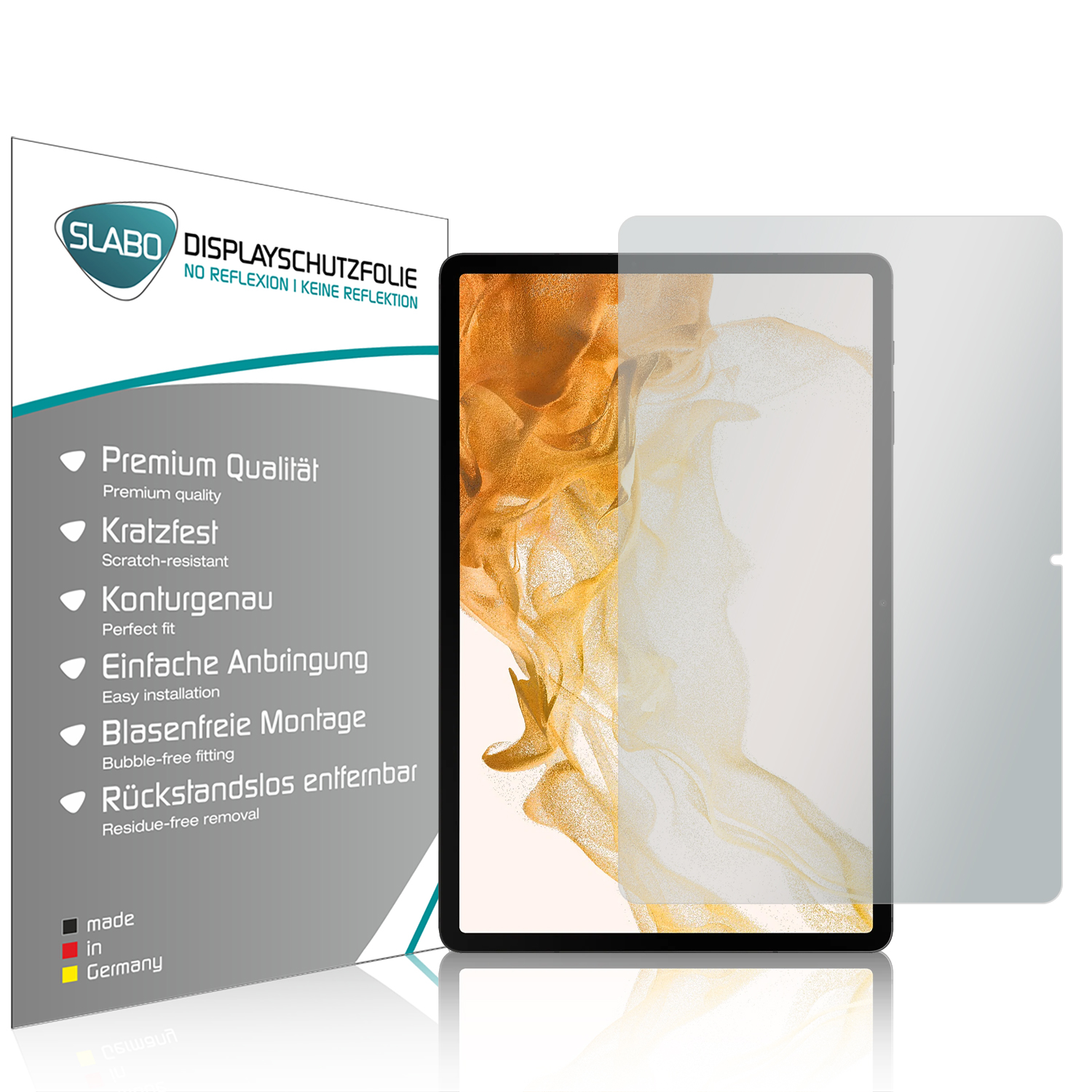 SLABO 2 x Displayschutzfolie No Wi-Fi) SM-X800N)) (5G | | Reflexion Displayschutz(für (SM-X806B Plus S8+ Samsung S8 Galaxy Tab 