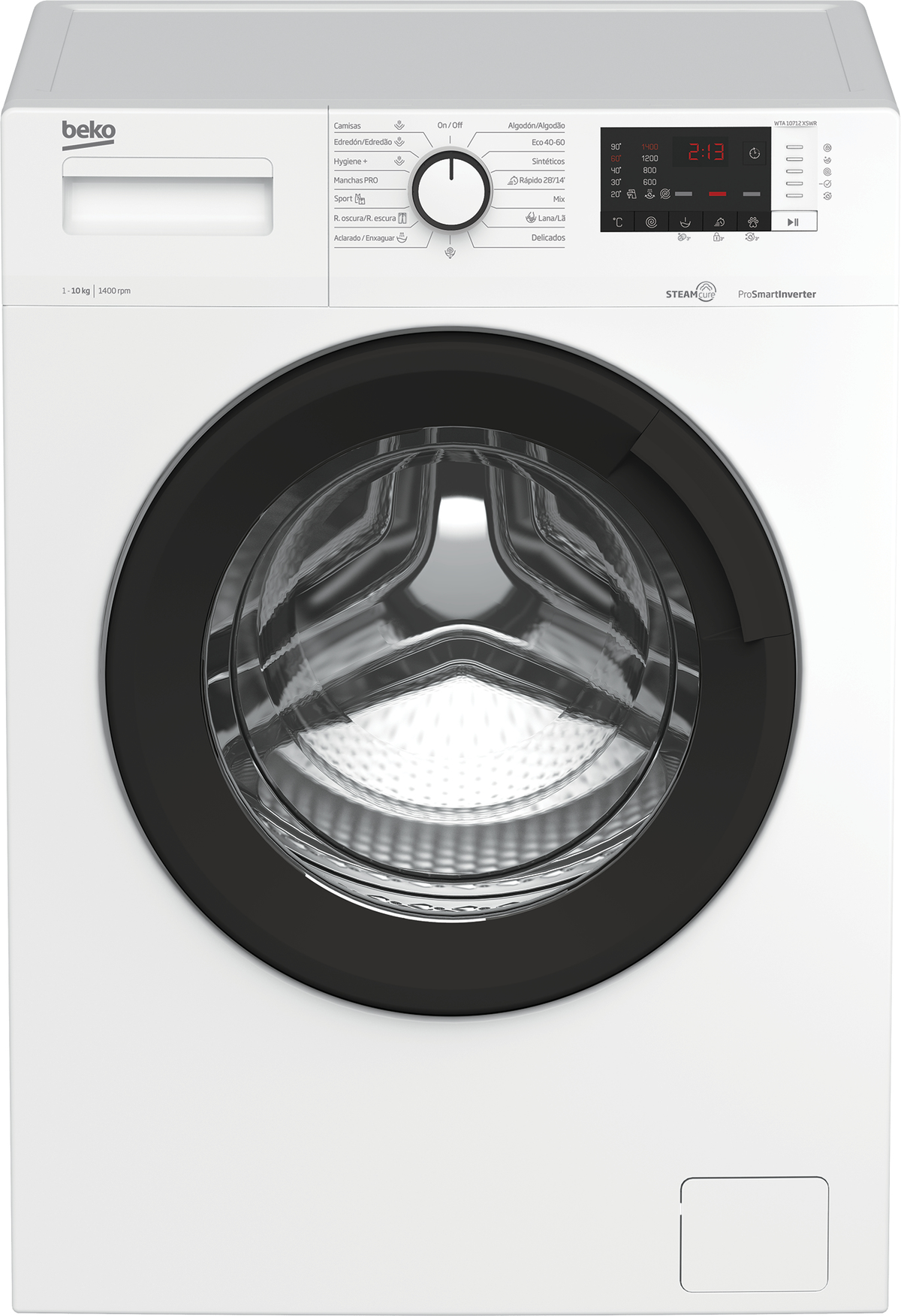 Lavadora carga frontal - WTA 10712 XSWR 7145646100 BEKO, 10 kg, Blanco