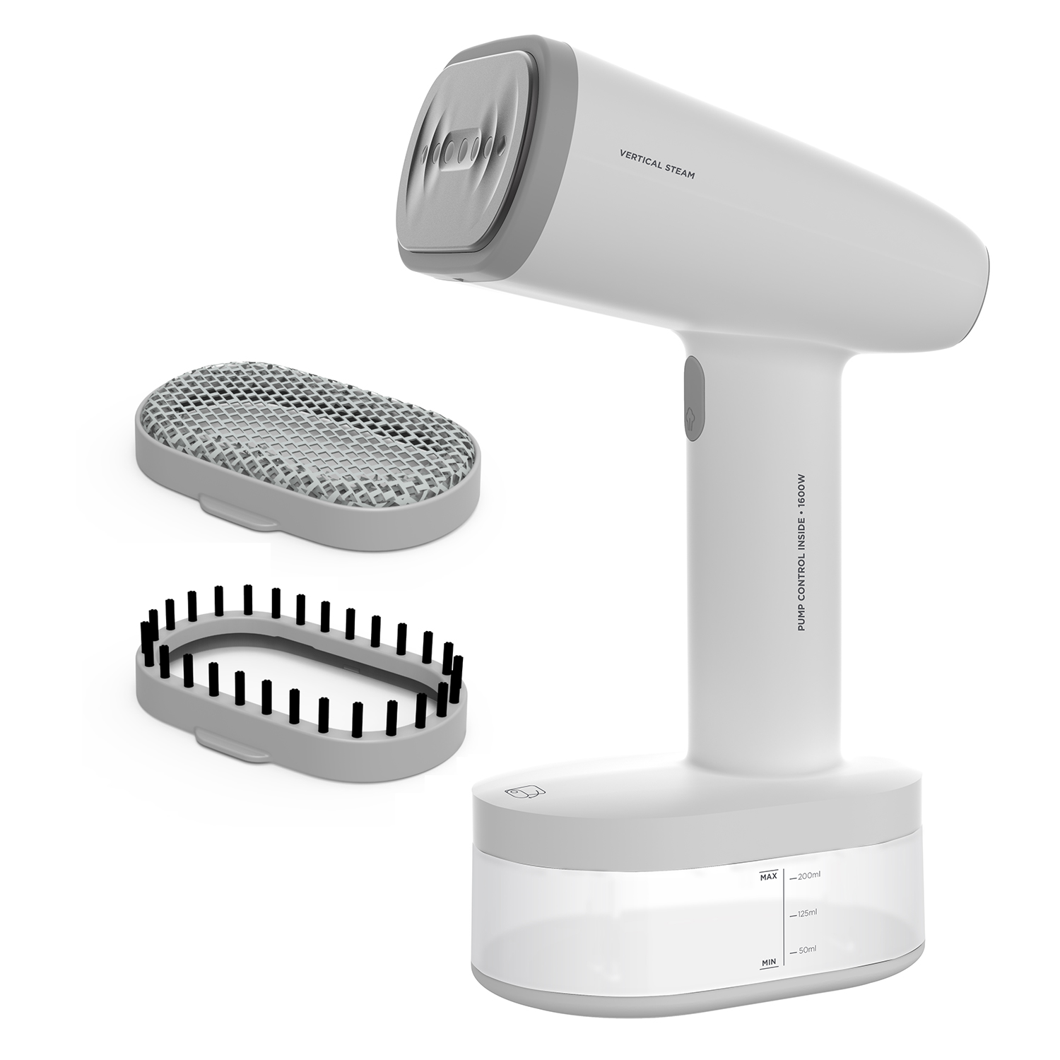 Plancha de vapor vertical - BXGS1600E BLACK+DECKER, 250 ml, Blanco