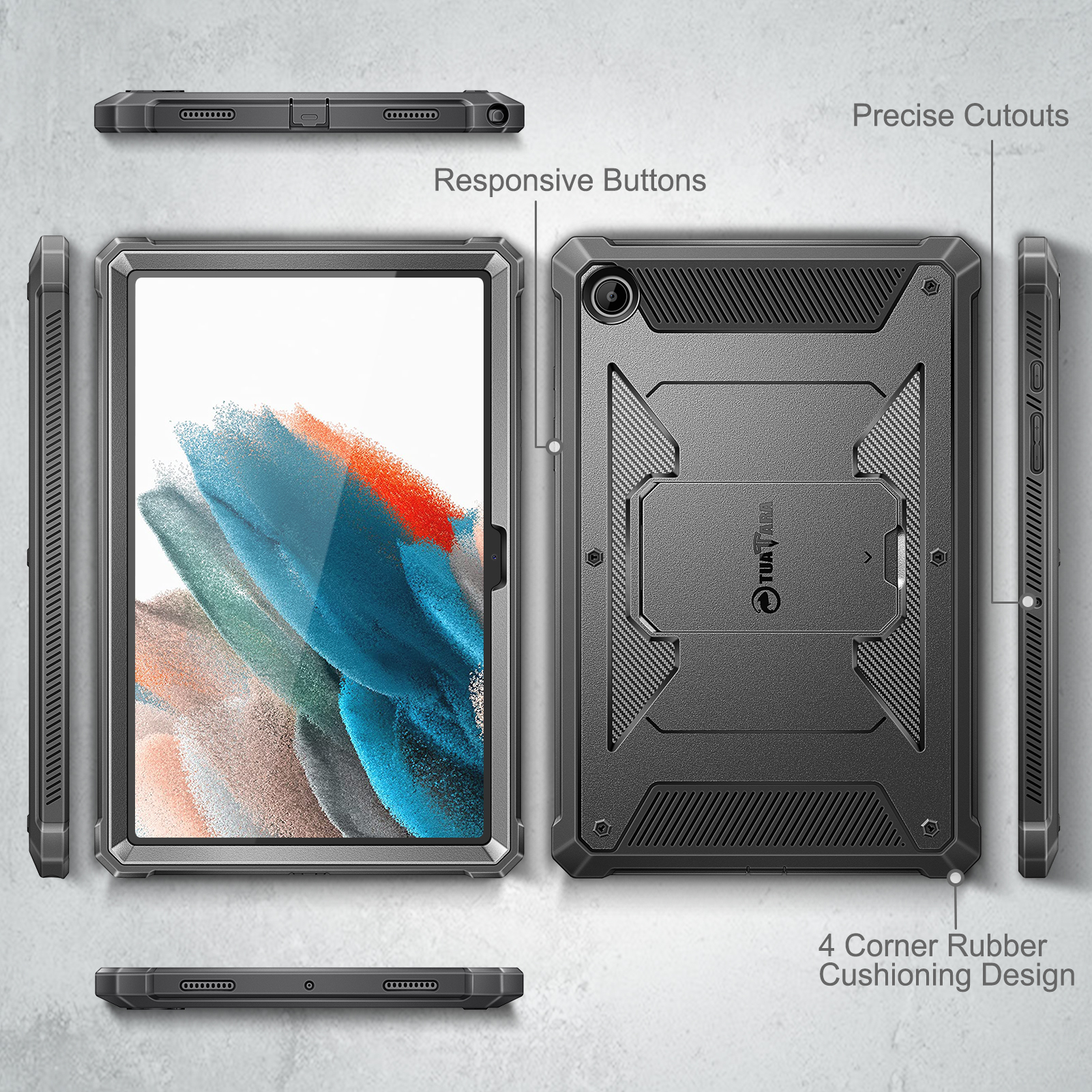 Thermoplastisches FINTIE Samsung Polyurethan, für Bookcover Tablethülle Schwarz Hülle