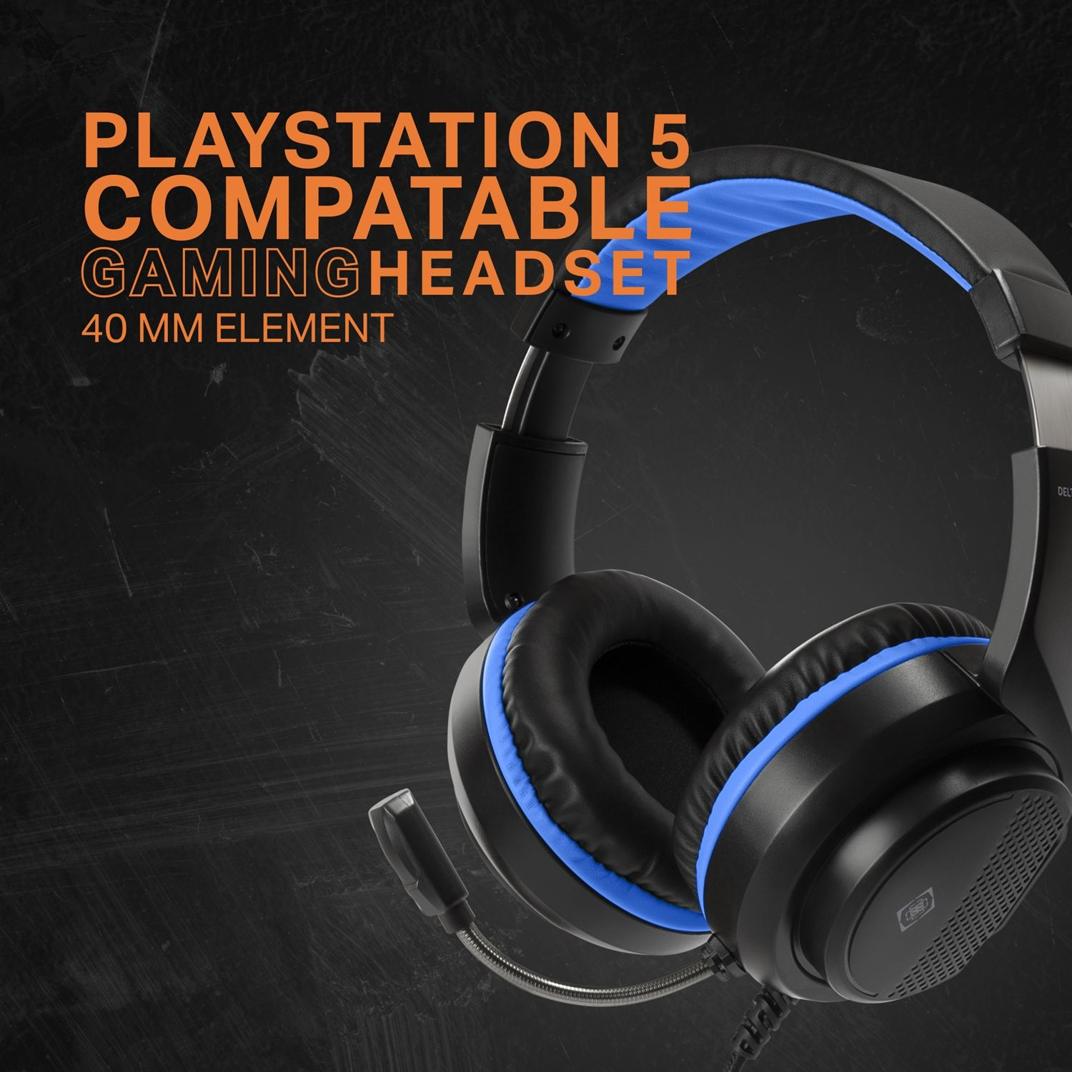 PS5, Stereo Headset für GAMING Gaming DELTACO Headset schwarz On-ear