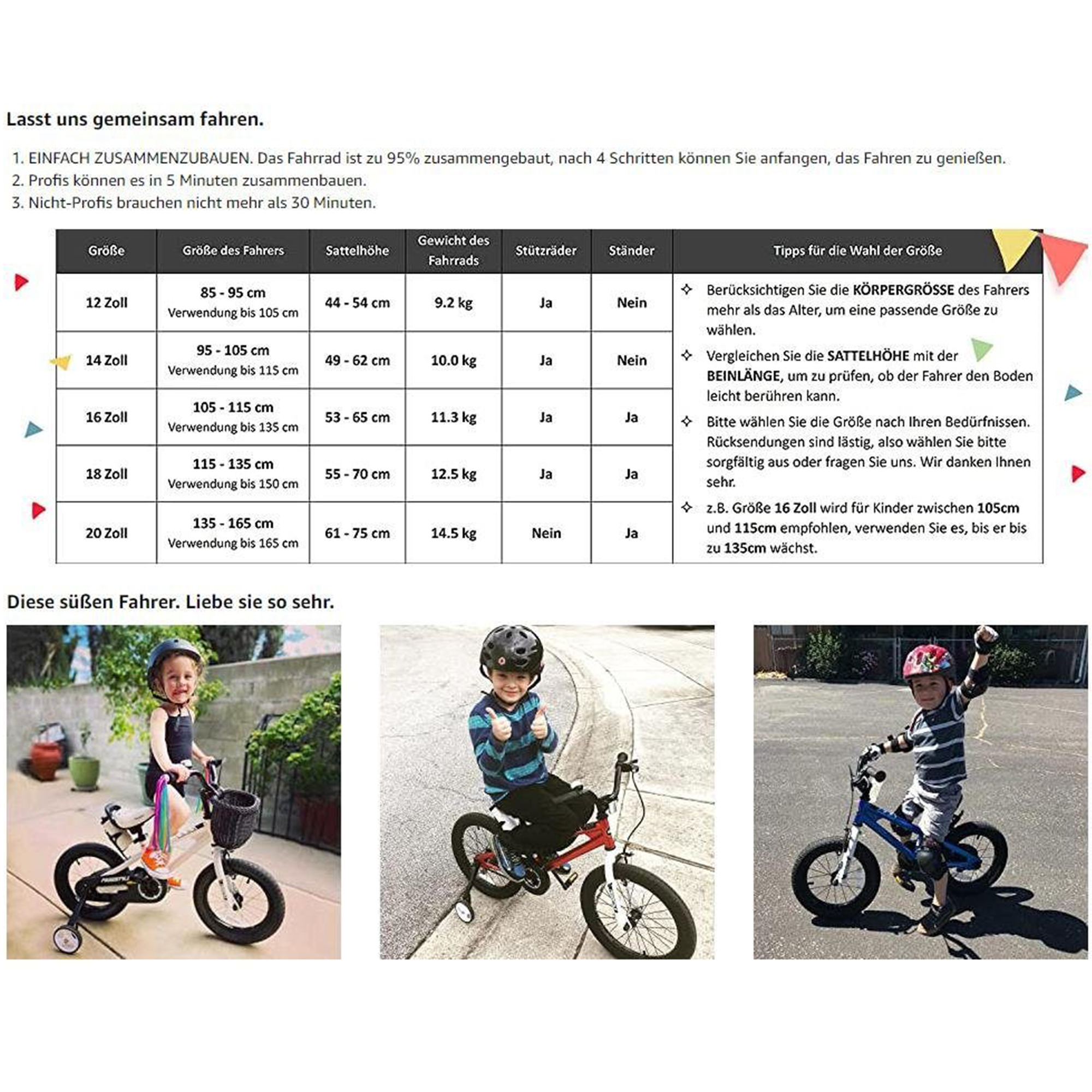 ROYALBABY Kinder FSW14 kids bike Kinder-Rad, Zoll, Weiß) 14 (Laufradgröße: Kinderfahrrad