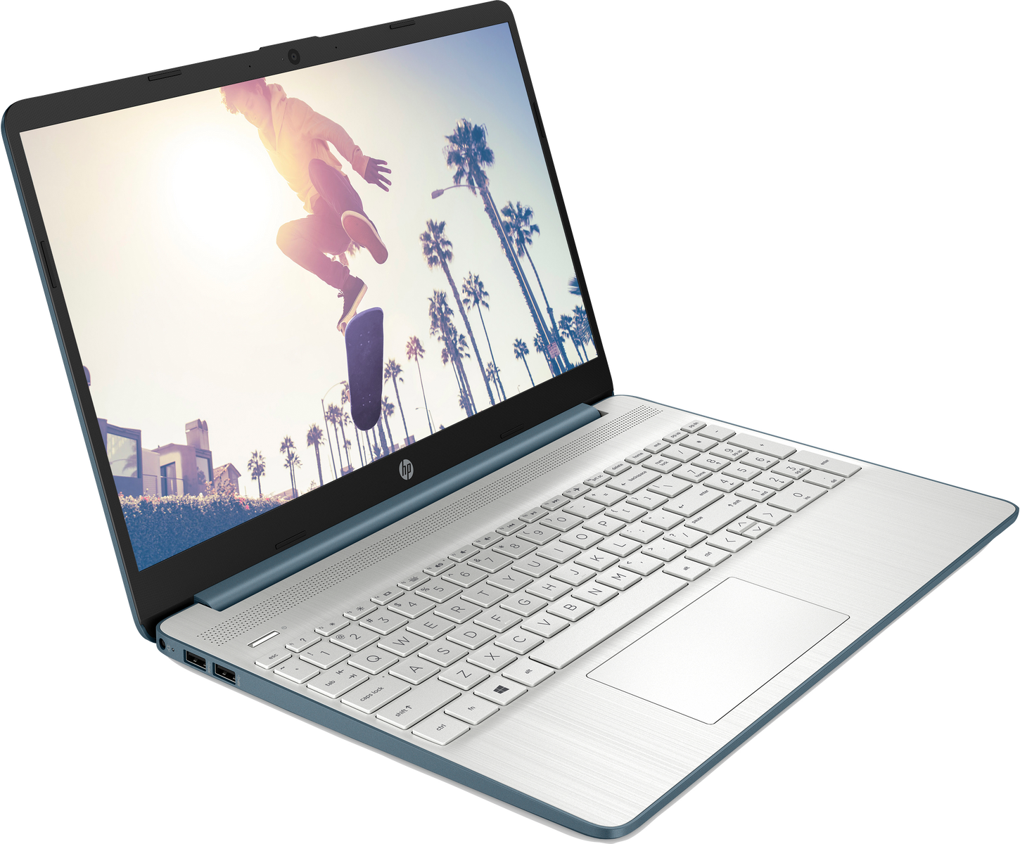 HP 15s-eq2104ns, Notebook mit 512 Display GB 5 AMD RAM, Ryzen™ 15,6 Zoll Prozessor, Blau GB SSD, Touchscreen, 8