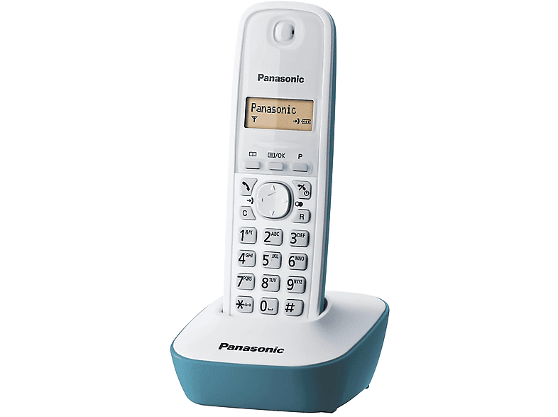 Panasonic KXTG1611SPC - Telefono fijo inalámbrico Color Blanco/Azul