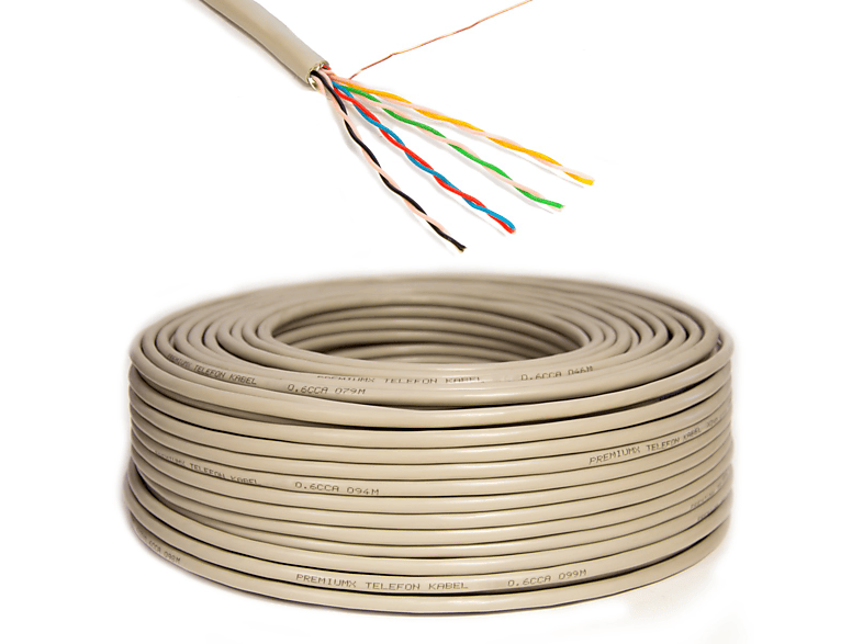 Cable telefónico RDSI J-Y(St) Y 4 x 2 x 0,8 mm apantallado con alambre
