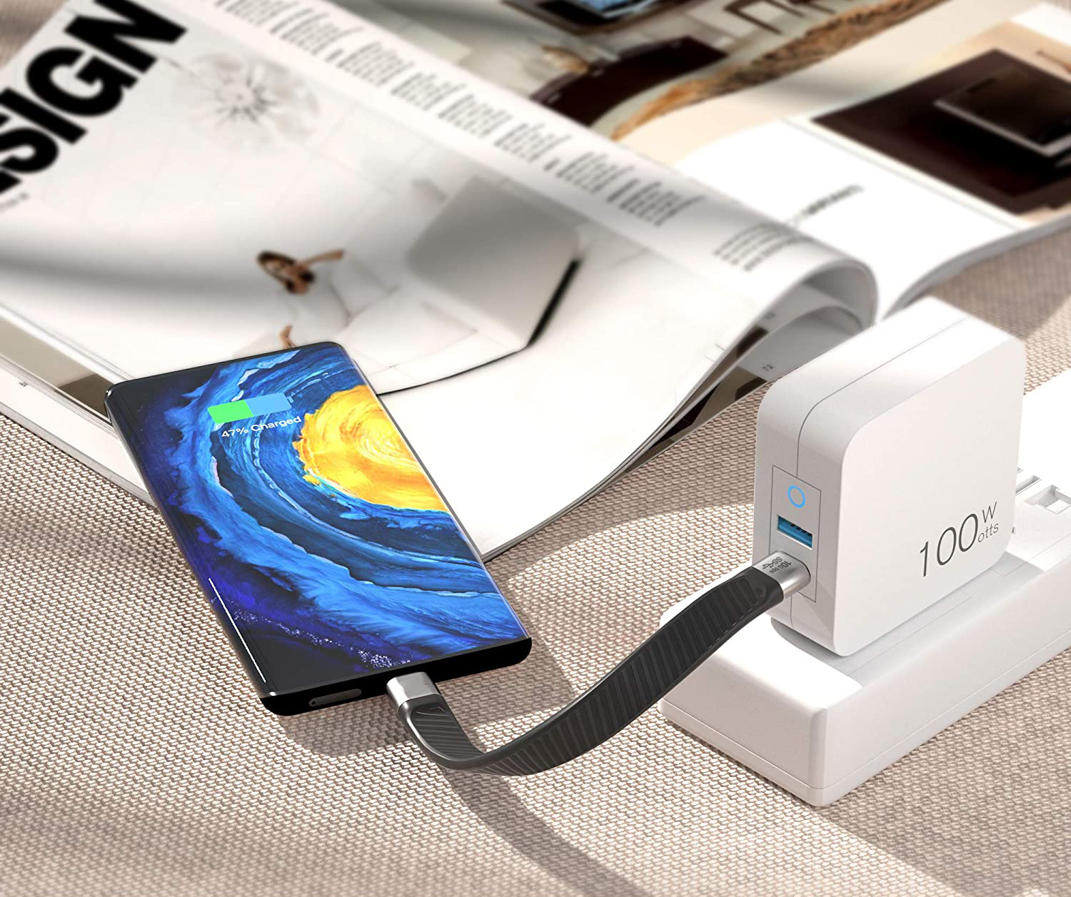 INF Kurzes 100 (13,4 W USB Gbit/s cm) 10 USB-C-zu-USB-C-Kabel Kabel