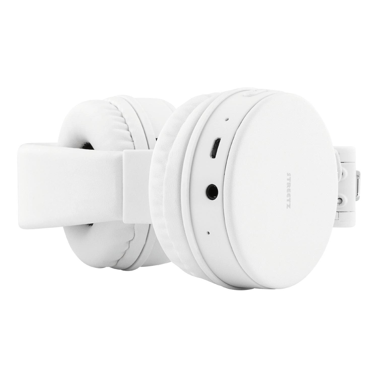 STREETZ Bluetooth Kopfhörer, faltbar, Over-ear weiß Kopfhörer