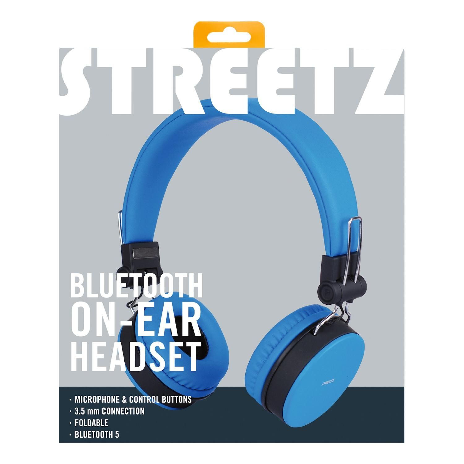 STREETZ Bluetooth blau Kopfhörer, Kopfhörer faltbar, Over-ear