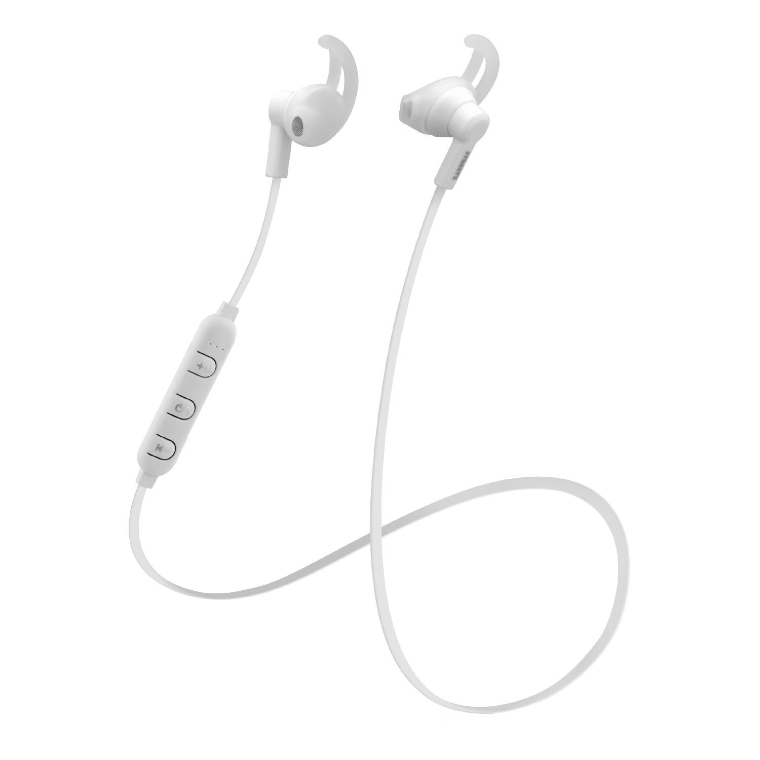 Sportkopfhörer, In-Ear-Kopfhörer STREETZ weiß In-ear Bluetooth In-Ear