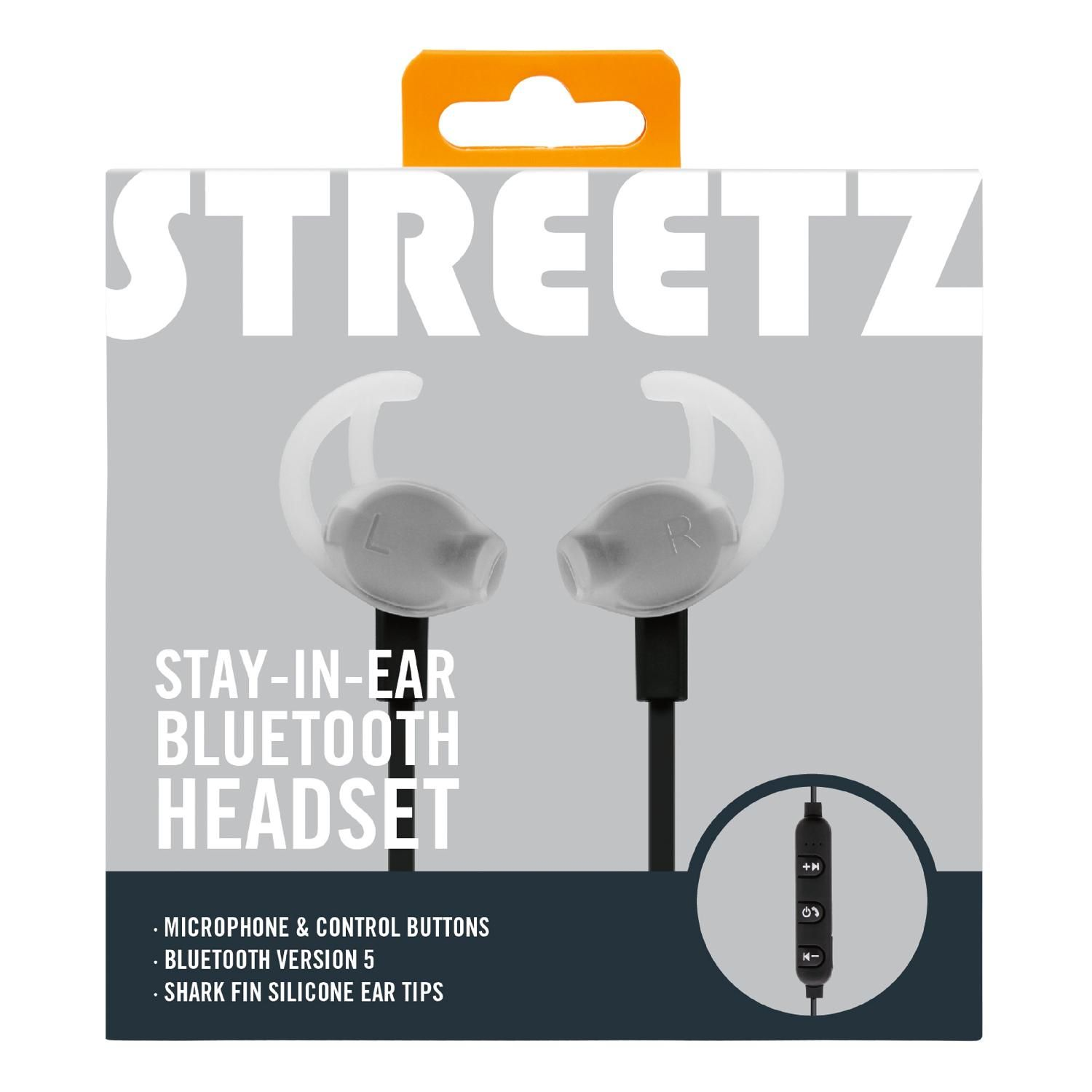 STREETZ In-Ear Bluetooth In-ear In-Ear-Kopfhörer schwarz Sportkopfhörer,