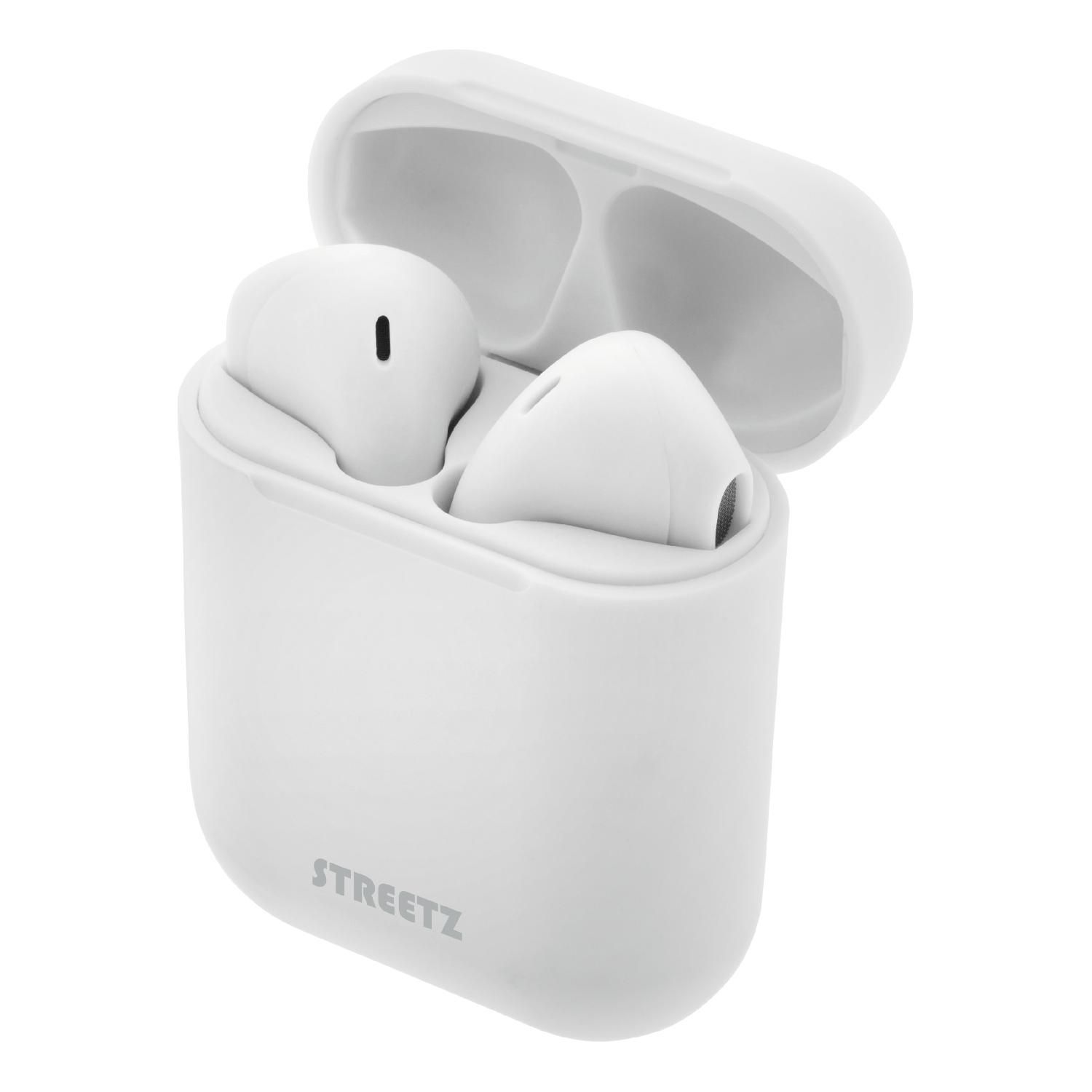 TWS Kopfhörer, STREETZ In-ear Kopfhörer Bluetooth In-Ear weiß