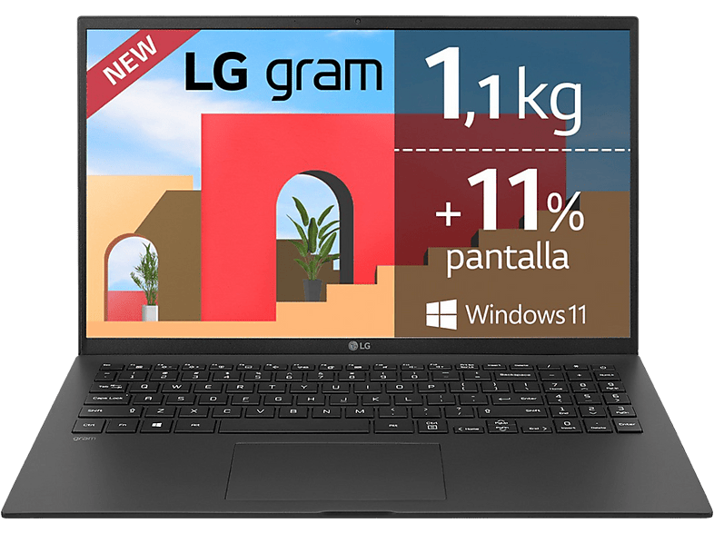 LG 17Z95P-G.AA78B, Notebook mit 17 Zoll Display, Intel® Core™ i7 Prozessor, 16 GB RAM, 512 GB SSD, Schwarz