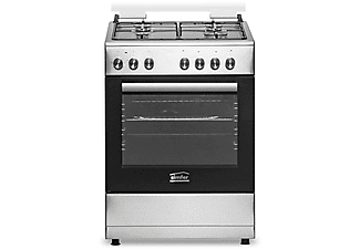 SIMFER FS 6031-2, 60 cm, Gaskochfeld mit Elektro-Backofen, 66 Liter Garraum, Grillfunktion, Seitengitter Standherd (EEK A, Gaskochfeld, 66 Liter)