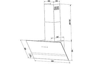 PKM S21-90ABTY, Dunstabzugshaube (89,50 cm breit, 38,50 cm tief)