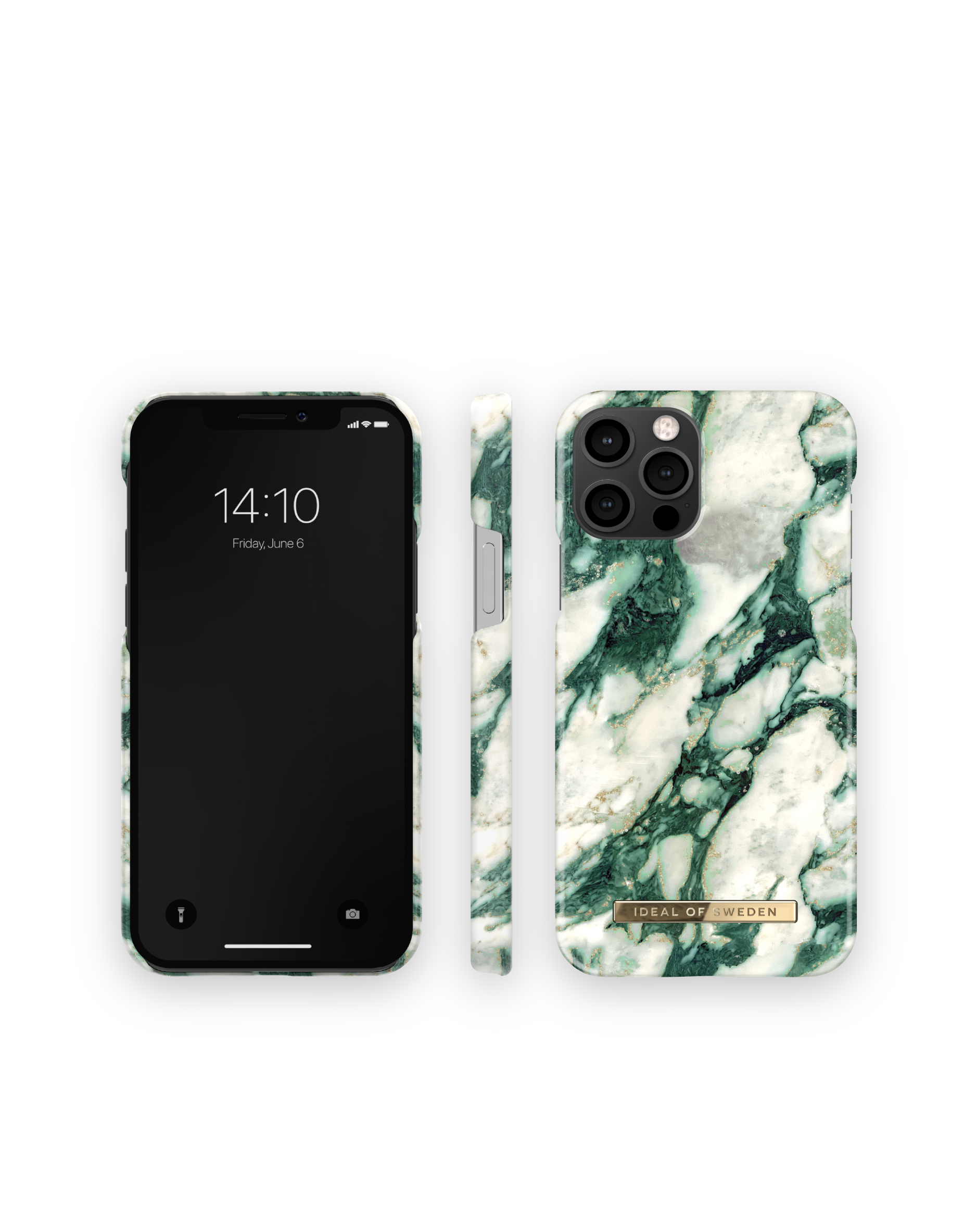 IDFCMR21-I2061-379, Apple, Emerald Backcover, 12/12 Marble OF Calacatta iPhone Pro, IDEAL SWEDEN