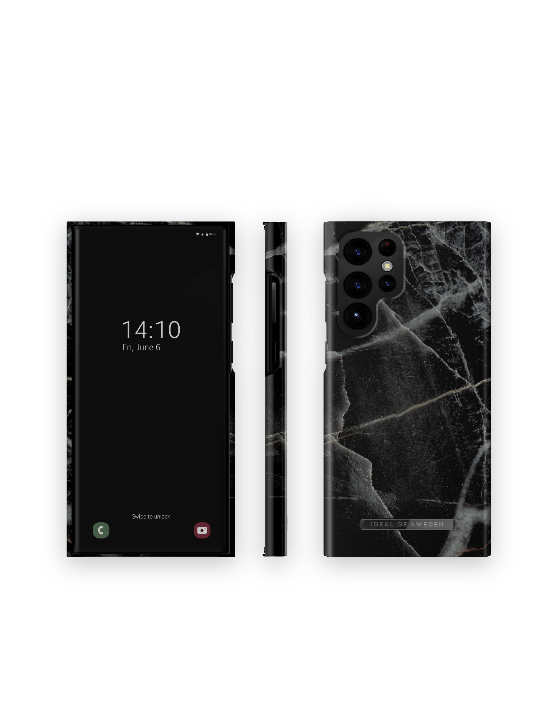 IDEAL OF Black SWEDEN Marble Galaxy S22 Samsung, Backcover, IDFCAW21-S22U-358, Ultra, Thunder