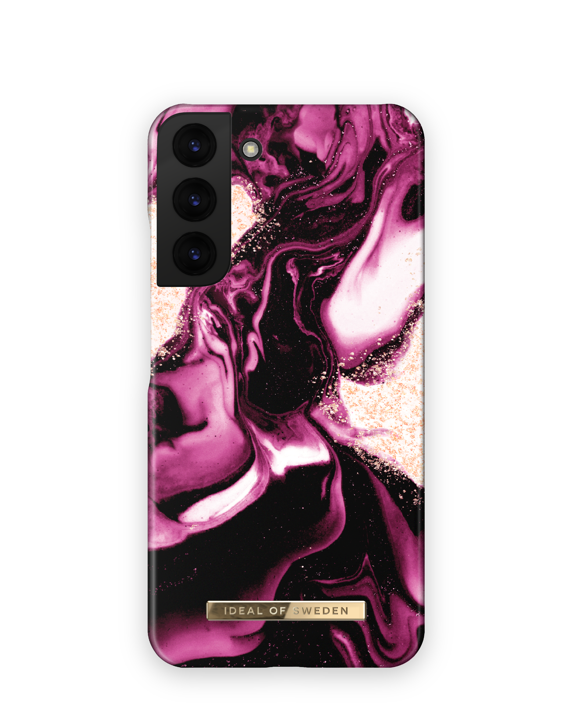 IDEAL OF SWEDEN IDFCAW21-S22P-319, S22 Samsung, Backcover, Golden Galaxy Ruby Marble Plus