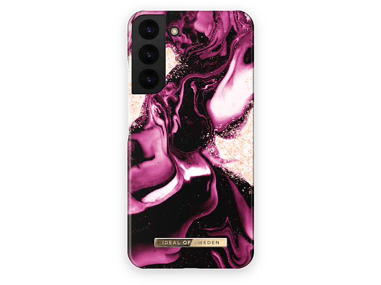 IDEAL OF SWEDEN IDFCAW21-S22P-319, S22 Samsung, Backcover, Golden Galaxy Ruby Marble Plus