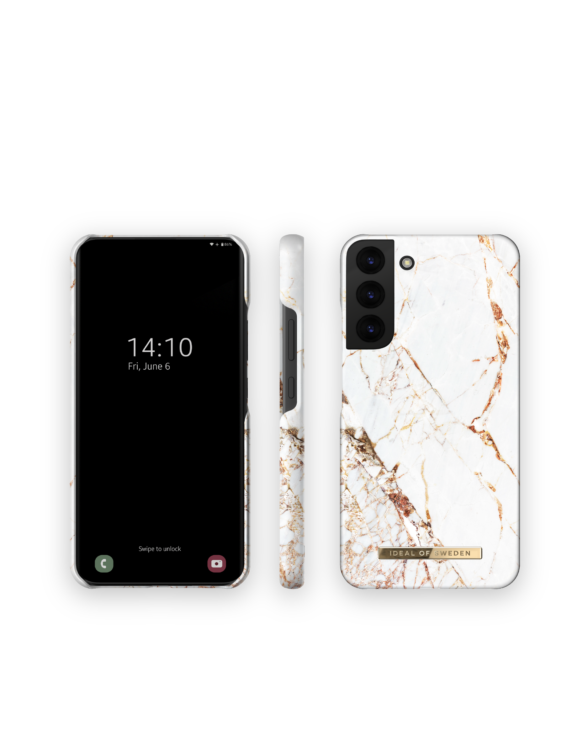 IDEAL OF SWEDEN IDFCAW16-S22P-46, Gold Plus, S22 Carrara Backcover, Galaxy Samsung