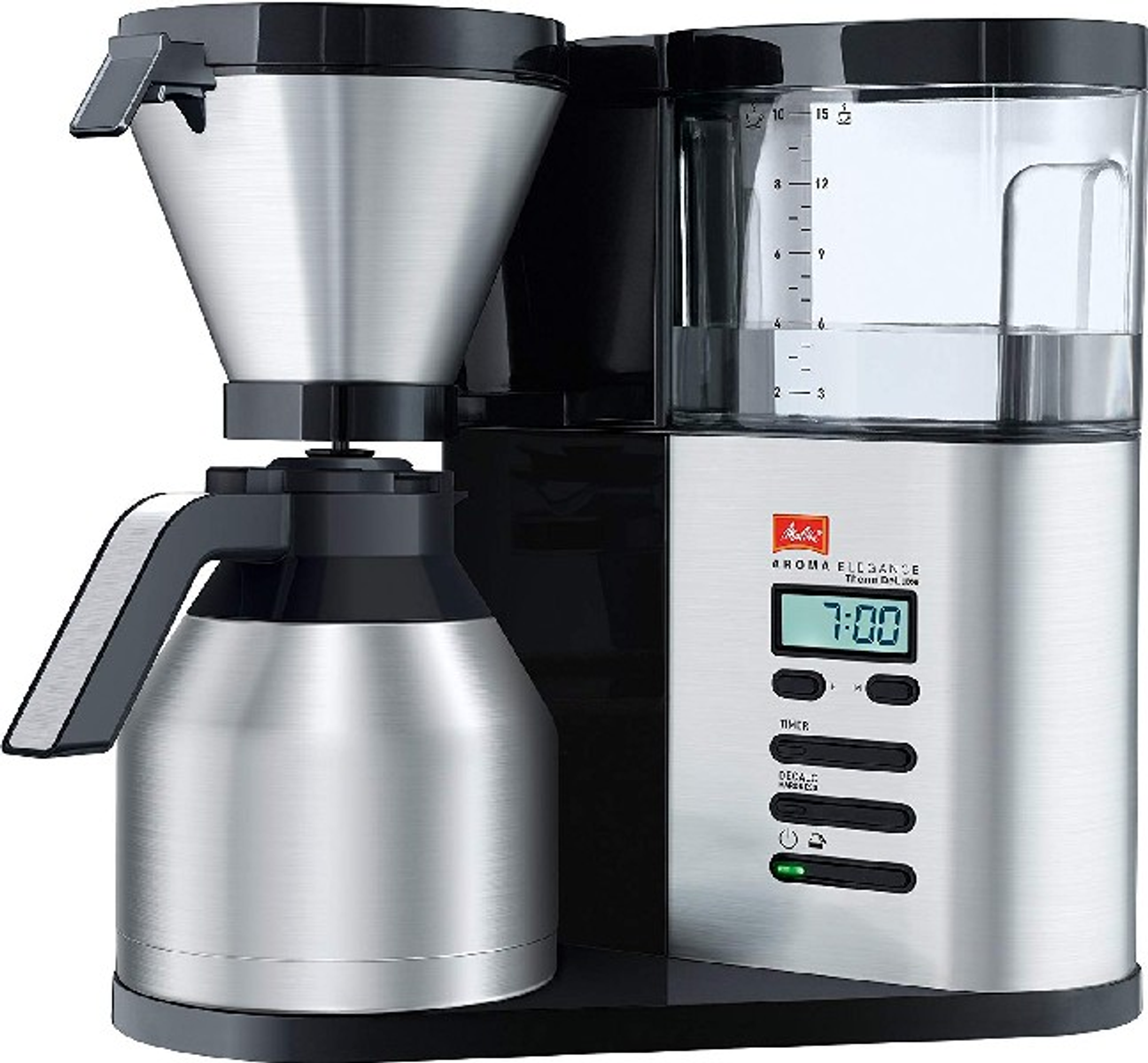 MELITTA 1012-06 Filterkaffeemaschine Elegance Schwarz Deluxe Therm Aroma