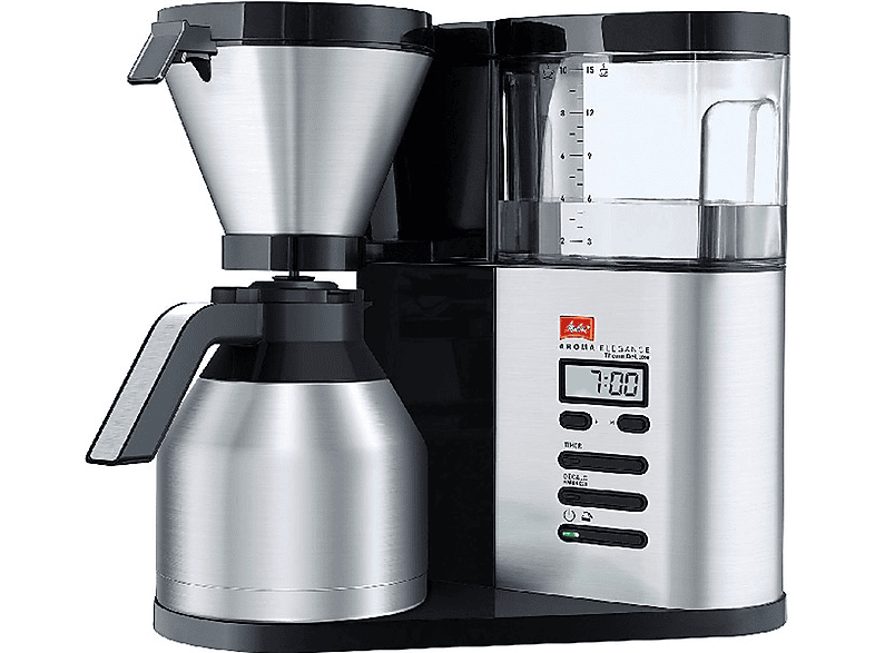 MELITTA 1012-06 Filterkaffeemaschine Elegance Schwarz Deluxe Therm Aroma