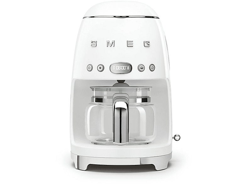 SMEG DCF02WHEU 50\'s Design Filterkaffeemaschine Weiß | Glaskaffeemaschine