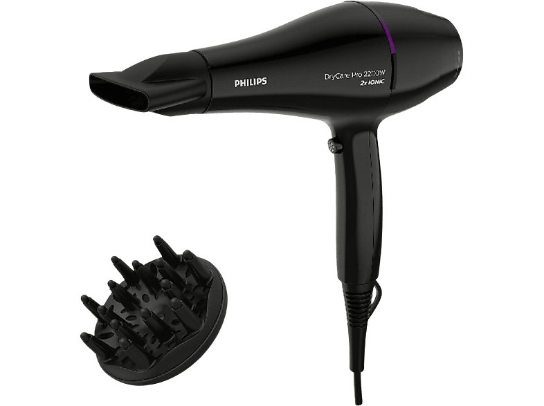 PHILIPS Hairdryer Haartrockner Angabe (2,200 Haartrockner Schwarz BHD274/00 2200W Watt) Keine