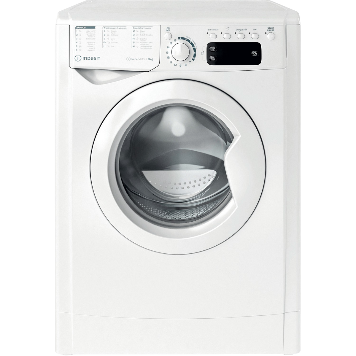 Lavadora carga frontal - EWE 81283 W SPT N INDESIT, 8 kg, Blanco