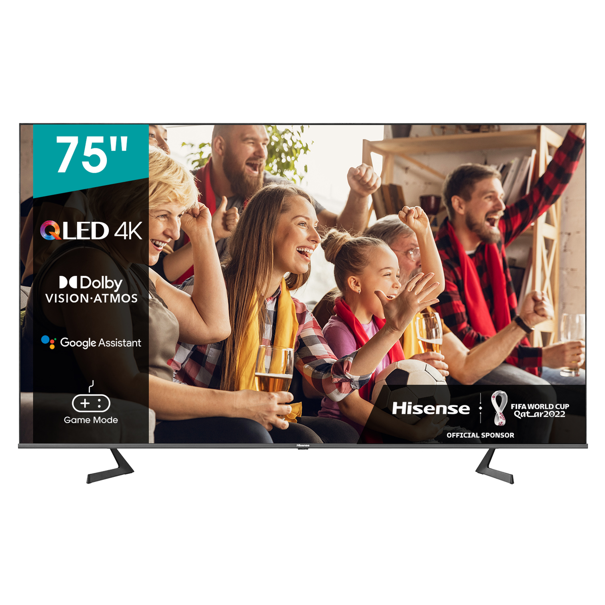 HISENSE TV (Flat, 7 UHD / A 190,50 U5) Zoll 4K, VIDAA 75 75 cm, QLED GQ