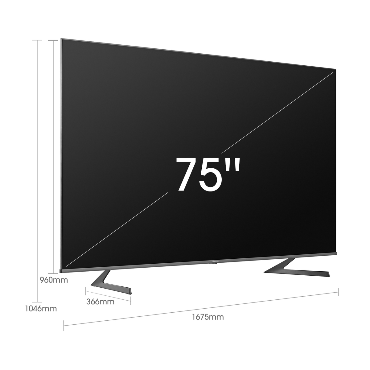HISENSE TV (Flat, 7 UHD / A 190,50 U5) Zoll 4K, VIDAA 75 75 cm, QLED GQ