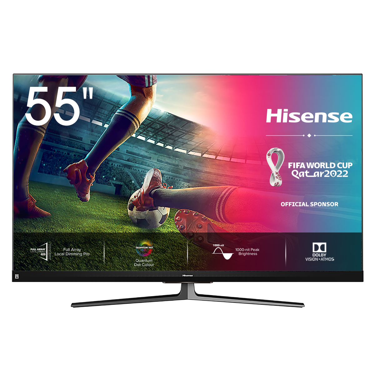 TV QLED 75" - 55U8QF HISENSE, UHD 4K, Negro