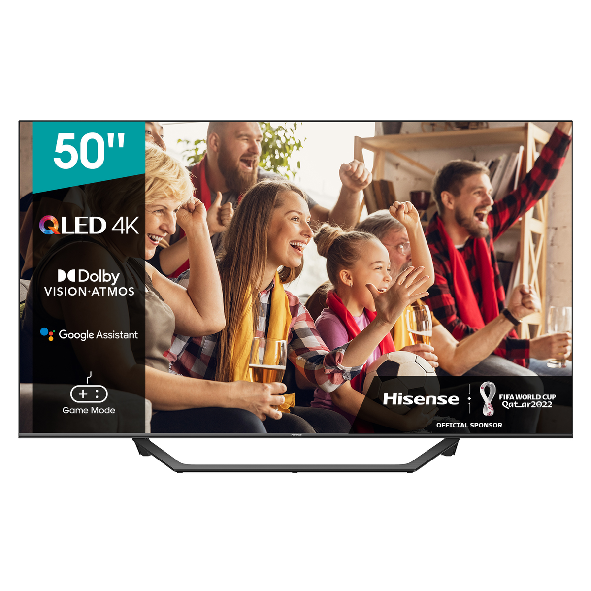 TV QLED 50" 50A7GQ - HISENSE, UHD 4K, Gris oscuro