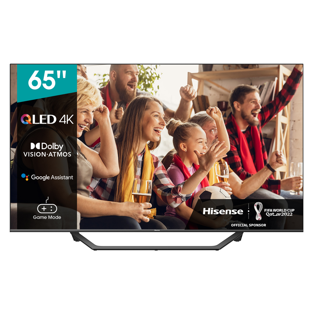 TV QLED 65" - 65A7GQ HISENSE, UHD 4K, Gris oscuro