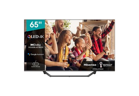 TV QLED 65 - HISENSE 65E77KQ, UHD 4K, Quad Core/MT9602, Smart TV, DVB-T2  (H.265), Negro