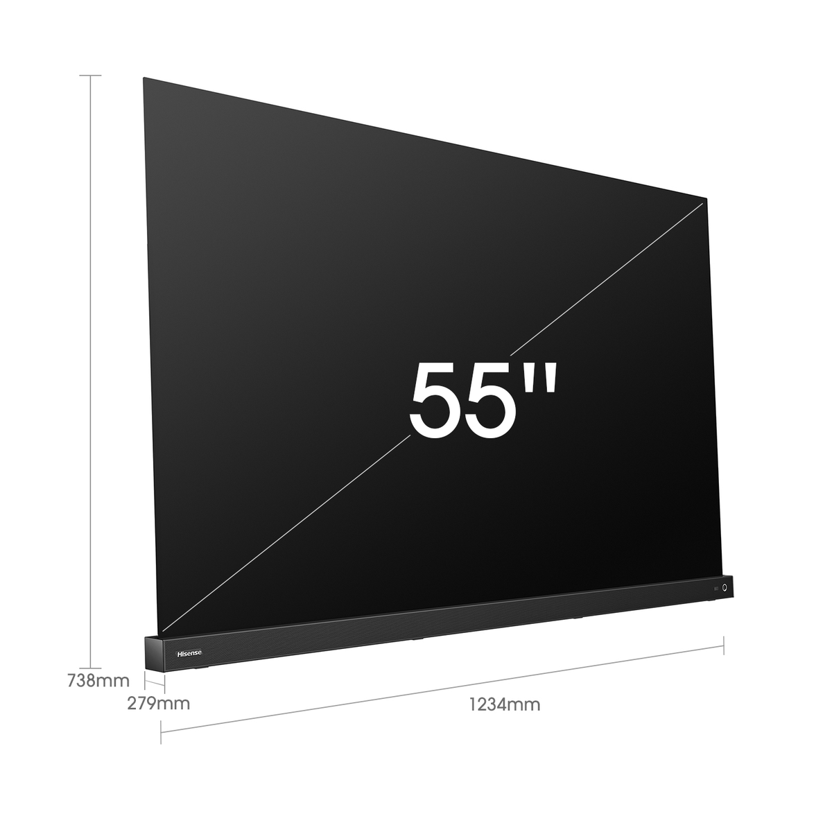 139,70 4K, TV 55 cm, UHD / HISENSE Zoll 9 VIDAA OLED G 55 A U5) (Flat,