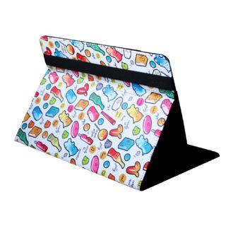 Tablet sleeve - Silver HT Basic Cool Candy, Para Cualquier fabricante Universal de 9" a 11", White and Blue