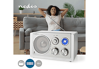 NEDIS RDFM5110WT Radio, FM, Weiss