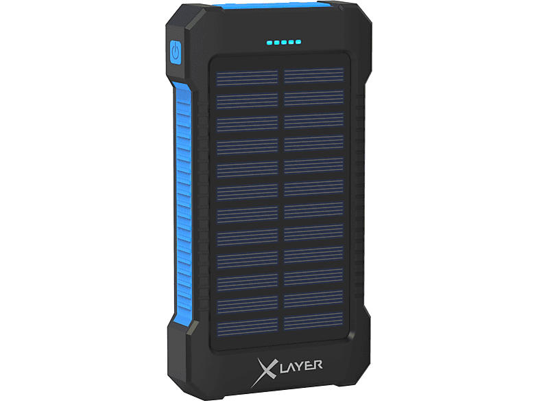 XLAYER PLUS Solar Powerbank Black 8000 mAh