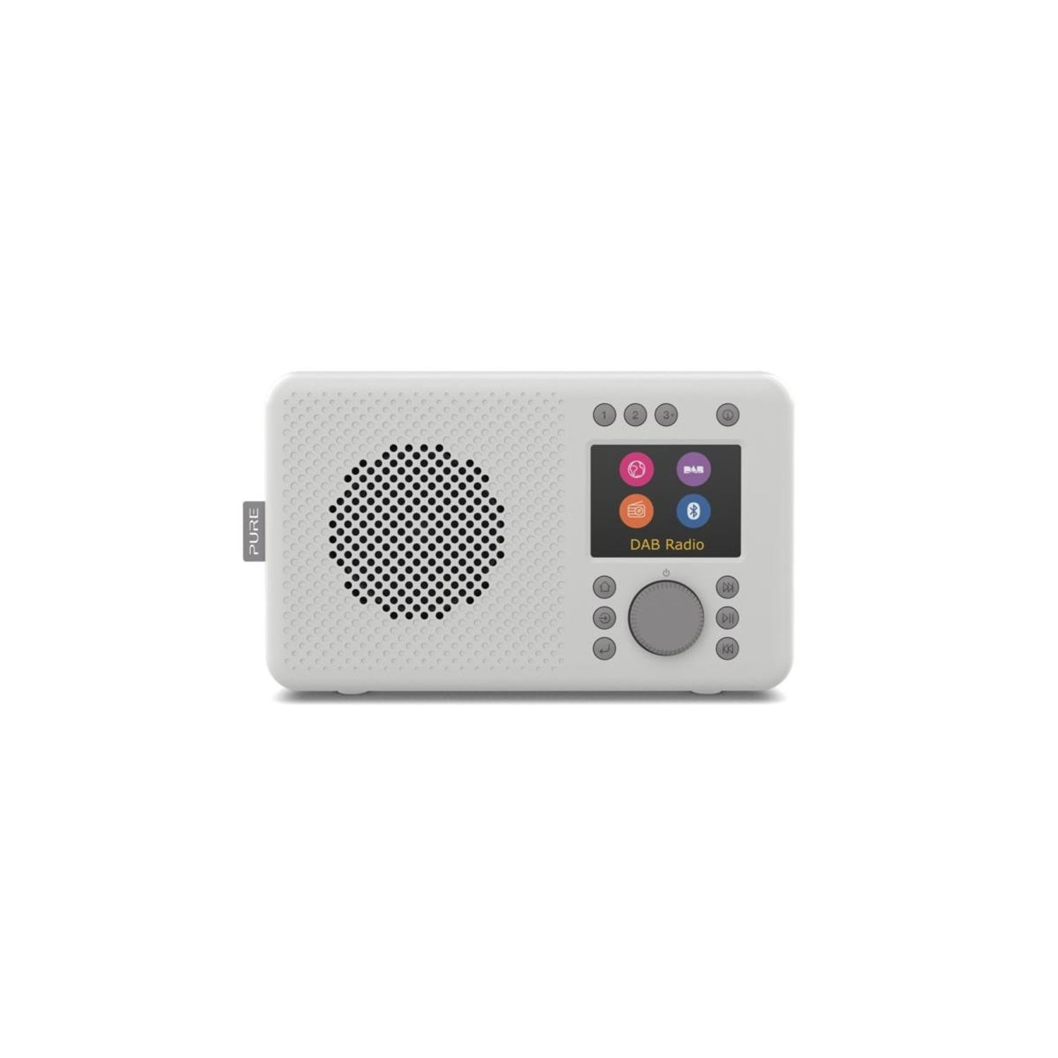 PURE Elan Connect, Stone Grey Bluetooth, FM, EU/UK/AU FM, DAB, DAB+, Radio/Lautsprecher, DAB+ Internet DAB+, DAB, AM, AM, Radio, weiß Internet