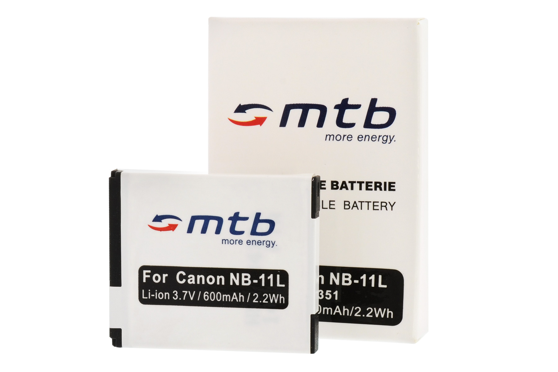 MTB MORE ENERGY 2x BAT-351 Akku, NB-11L mAh Li-Ion, 600
