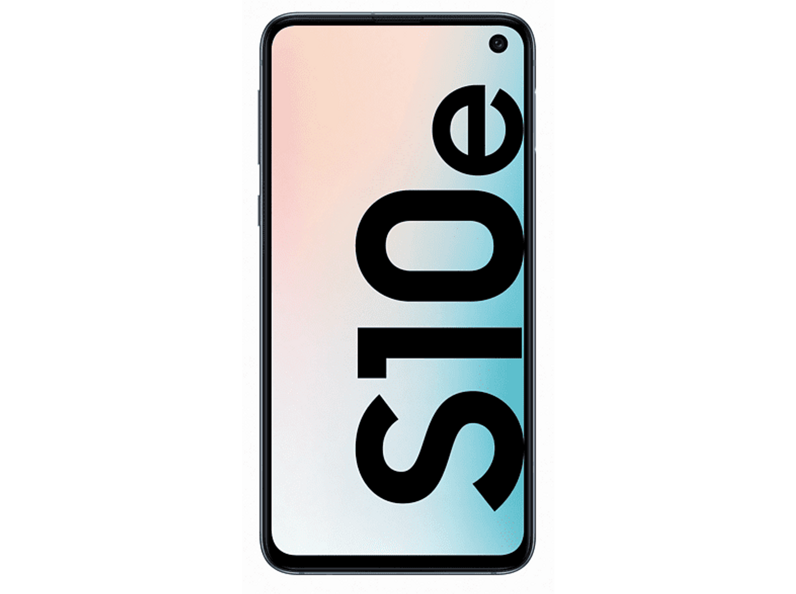 Un smartphone con el texto 's10e' en la pantalla.