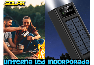 Powerbank - CARGADOR SOLAK KLACK, Batería teléfono altavoz auriculares Negro |