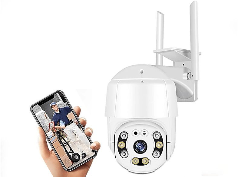 Câmara Vigilância Muvit iO Exterior Rotativa WiFi FullHD (MIOACAM003) –  MediaMarkt